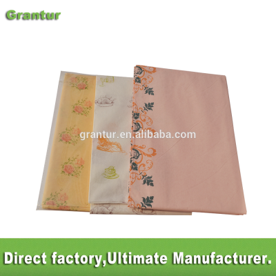 Biodegradable table cover tissue paper table cloth water proof eco- friendly paper tablecloth