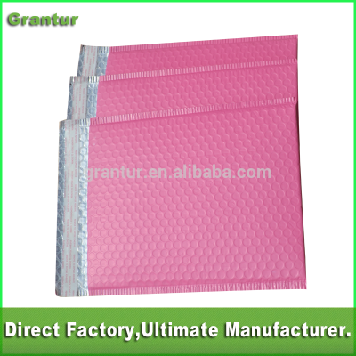 Peach blossom pink poly bubble Mailer transport package mailing bags