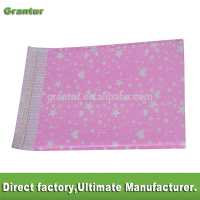 Custom Printed poly bubble mailer pink cute bubble mailer bag