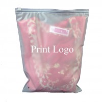 Gravure Printing Matte Frosted plastic zipper bag clothing packaging poly bag