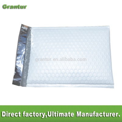 Co-extruded polyethylene bubble mailer Matte white polyester padded postal envelopes